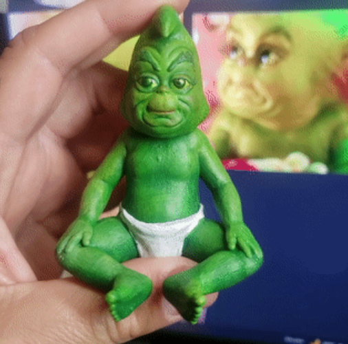 Pack 4 Adorno arbol de navidad bebe grinch